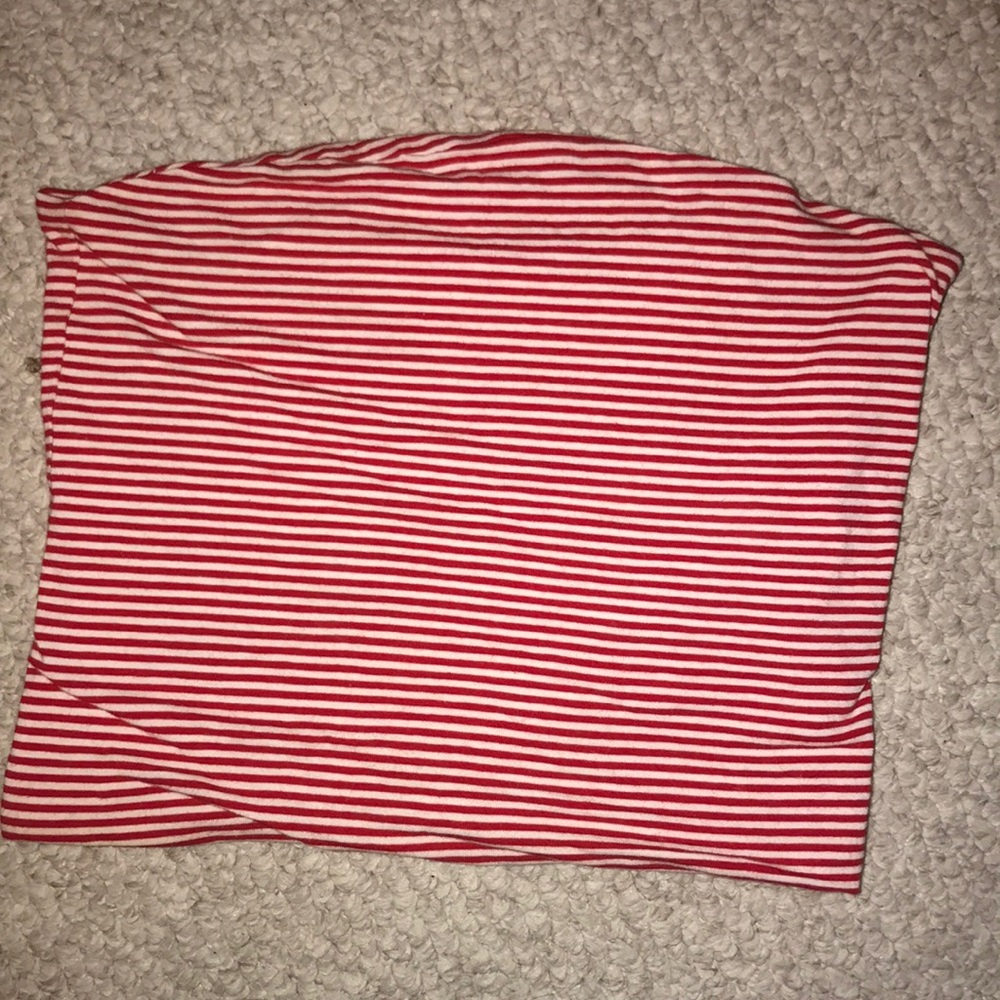 Brandy Melville red stripe tube top